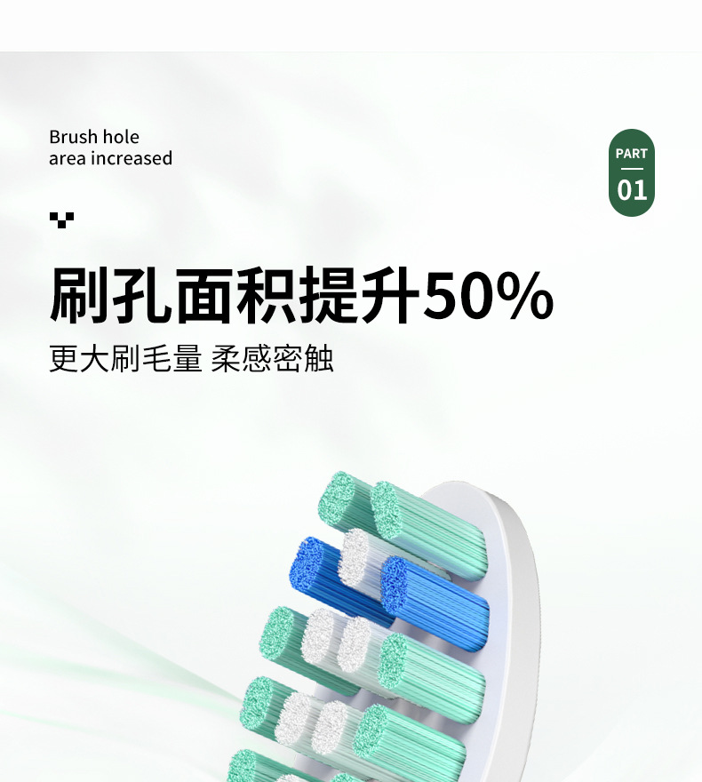 飞利浦电动牙刷头HX6303 HX3120 HX9003 R710通用3 6 9 系R系口腔清洁护理牙刷配件详情5