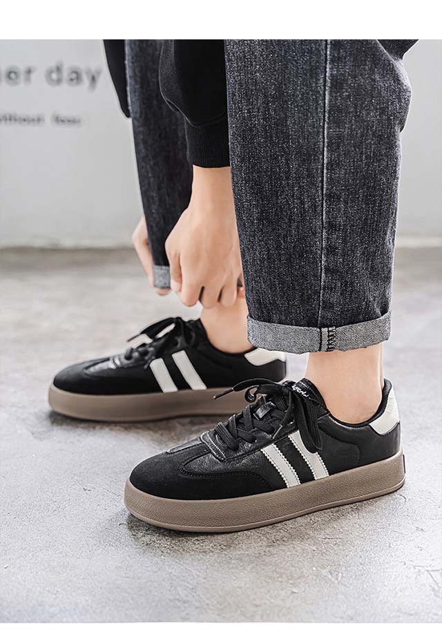 真皮德训鞋男2025新款复古男士休闲板鞋春夏透气厚底阿甘运动男鞋详情20