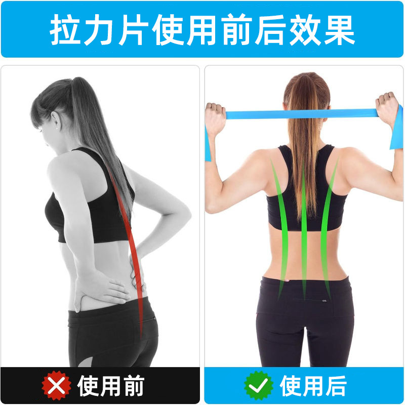 TPE弹力带瑜伽弹力带拉力片健身房家用健身康复训练拉力带阻力带详情15
