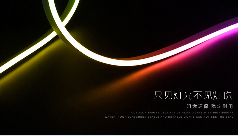 LED neon flexible light strip, 110V volt Taiwan voltage soft light bar, outdoor advertising waterproof lighting line light pic 2
