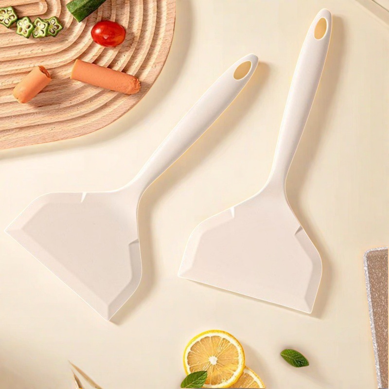 全白防烫硅胶肉子烧铲不粘锅硅胶炒菜铲子家用煎饼烙饼耐高温厨具详情2