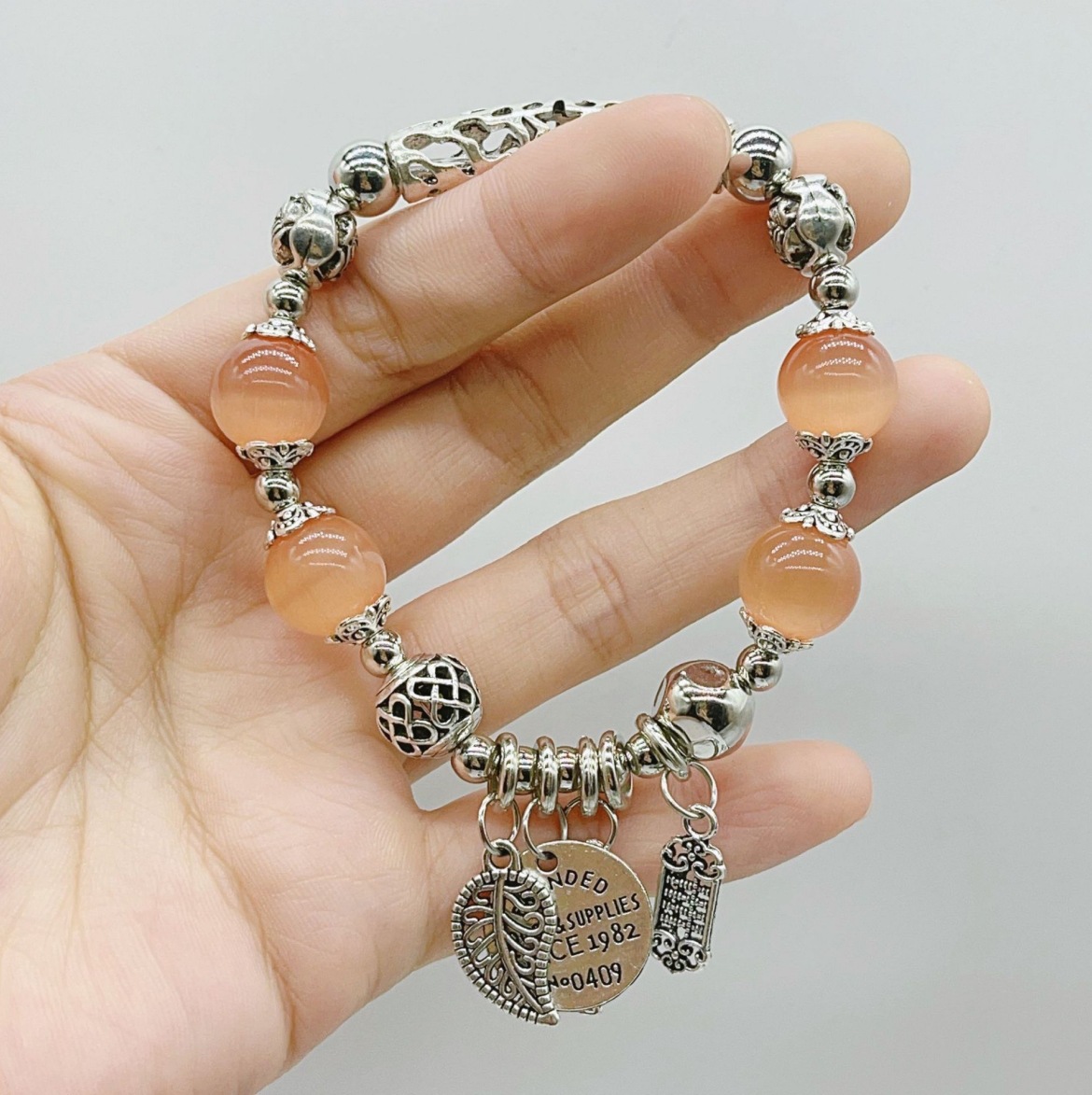 新中式爆款古风叠戴手镯手链国潮平安锁流苏抽拉可调节清冷感批发详情11