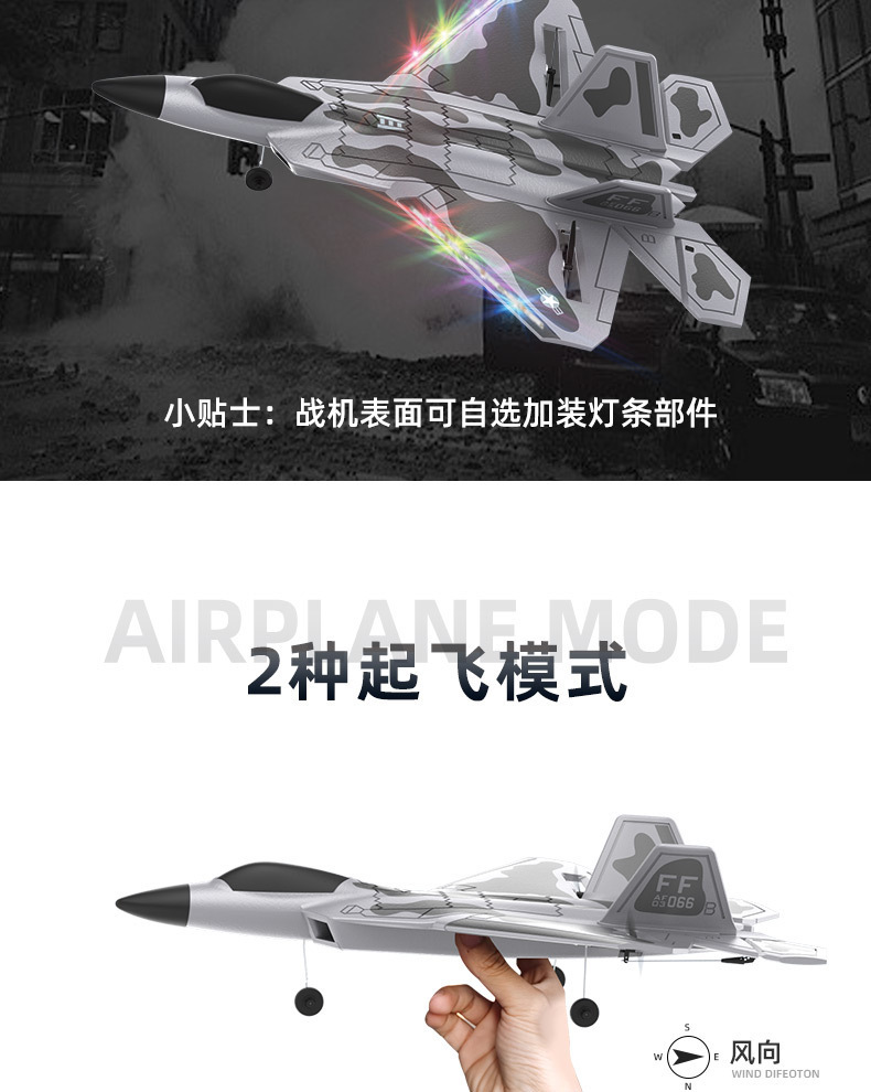 Cross-border BM22 channel Large F22 fighter jet fixed-wing foam remote control aircraft glider pic 18