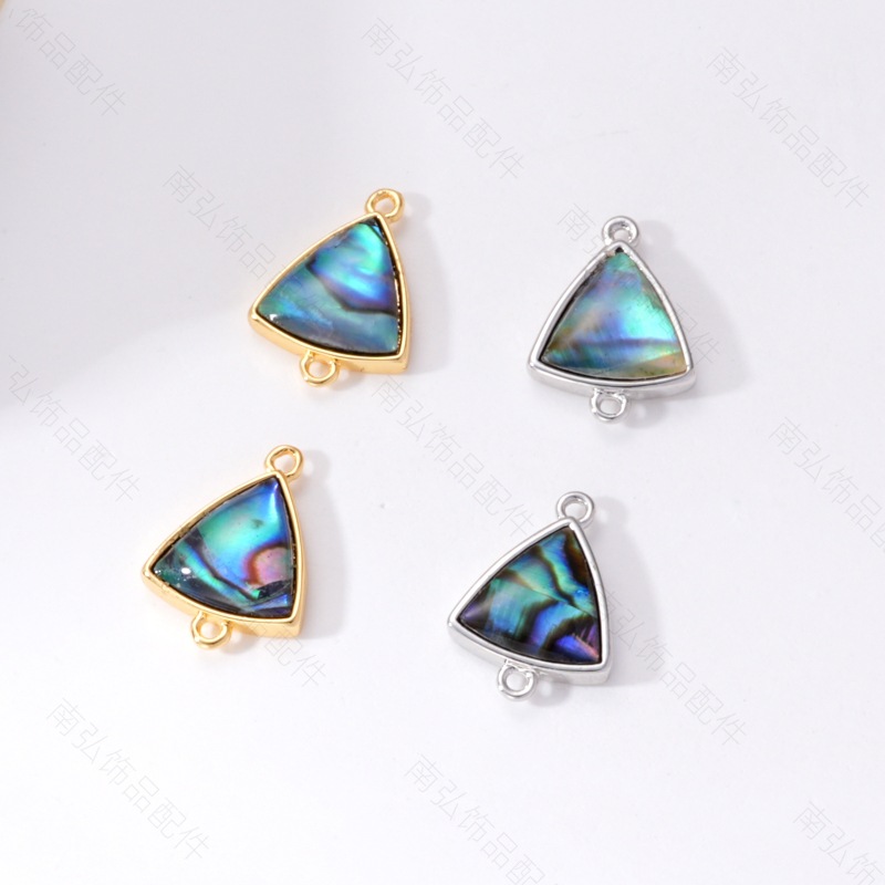 18k abalone shell jewelry connection buckle accessory, triangular round butterfly heart five-pointed star bracelet necklace accessory pic 26