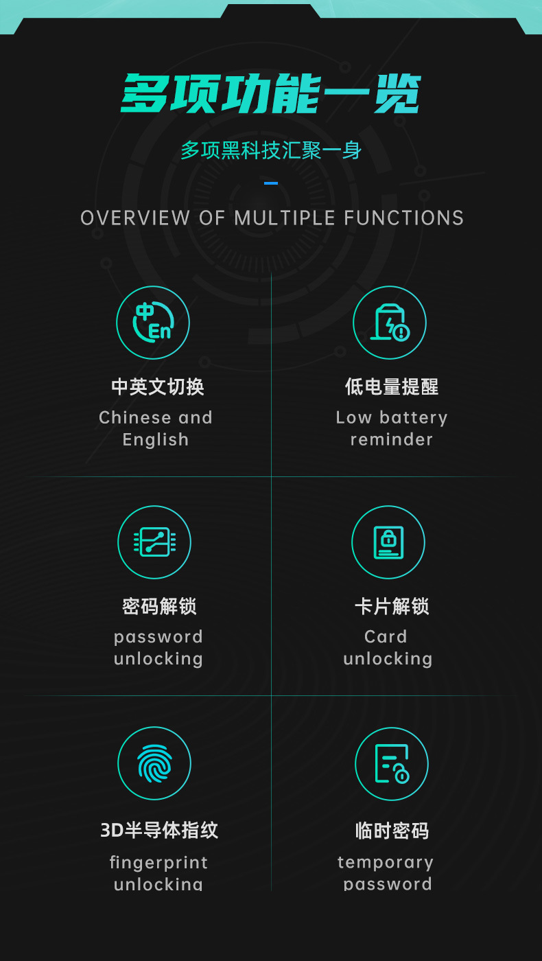 Xindi smart lock, fingerprint lock, smart door lock, home security door, entrance door, apartment lock, hotel lock, password lock body pic 2