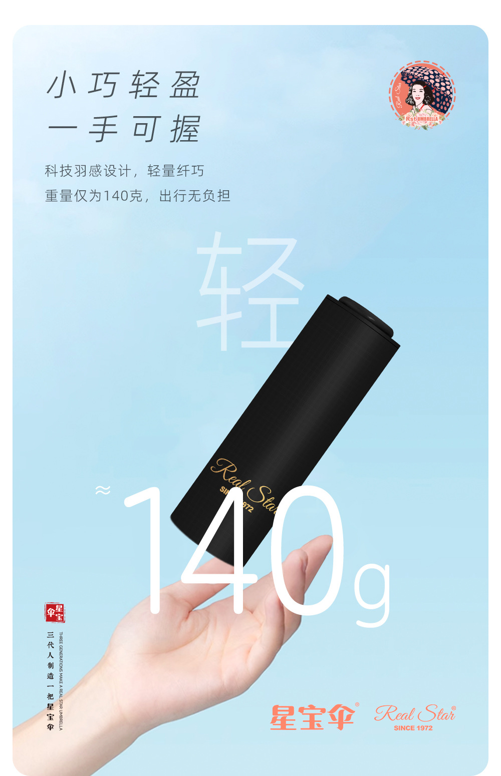 15cm nano ultra-light five-fold umbrella, titanium-magnesium aluminum alloy bone waterproof gold glue sun protection five-fold sunshade umbrella, can be printed with logo pic 6