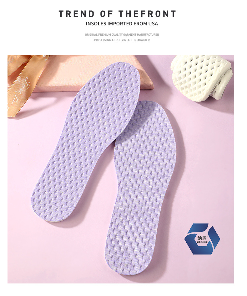 The insole is made of lavender, which is deodorizing, anti-odor, antibacterial, sweat-absorbing, breathable, highly elastic, shock-absorbing, comfortable for casual sports, and has a flat surface that feels like stepping on feces pic 15