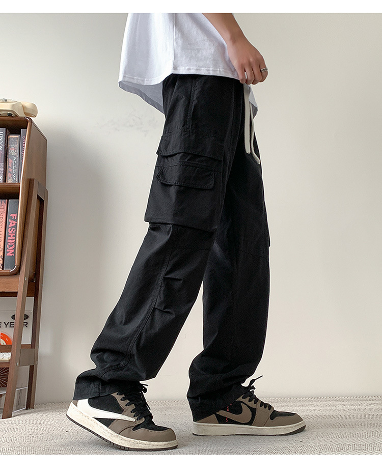 直筒休闲裤男春秋季纯棉工装裤子2024新款男装宽松男生青少年长裤详情15
