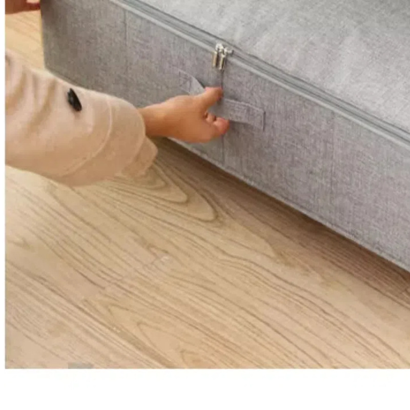 亚马逊跨境专供棉麻衣物棉被床底收纳箱折叠防潮床底收纳箱大容量详情6