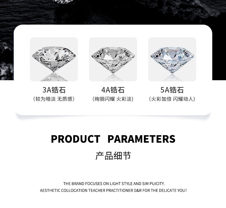 Zhuoheng Select S925 pure silver original Design Rose Double Leaf Full Diamond Mosang earrings with a light luxury and high-end feel pic 26