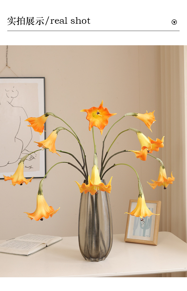 新款PU手感仿真曼陀罗婚礼挂壁垂吊绿植装饰批发宠物园艺花盆容器详情17