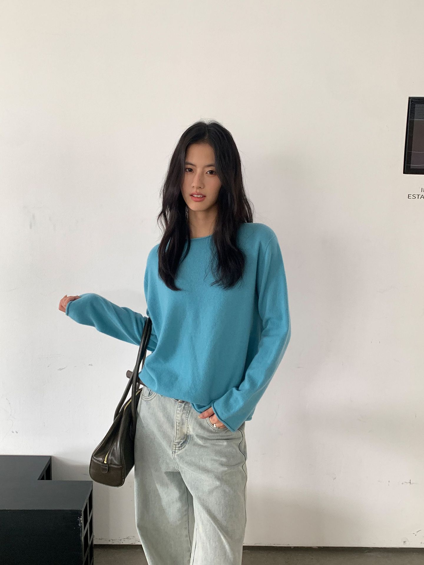 Korean-style seamless one-piece process round-neck pullover cotton and wool sweater, basic base layer for women a1183 in autumn and winter pic 77