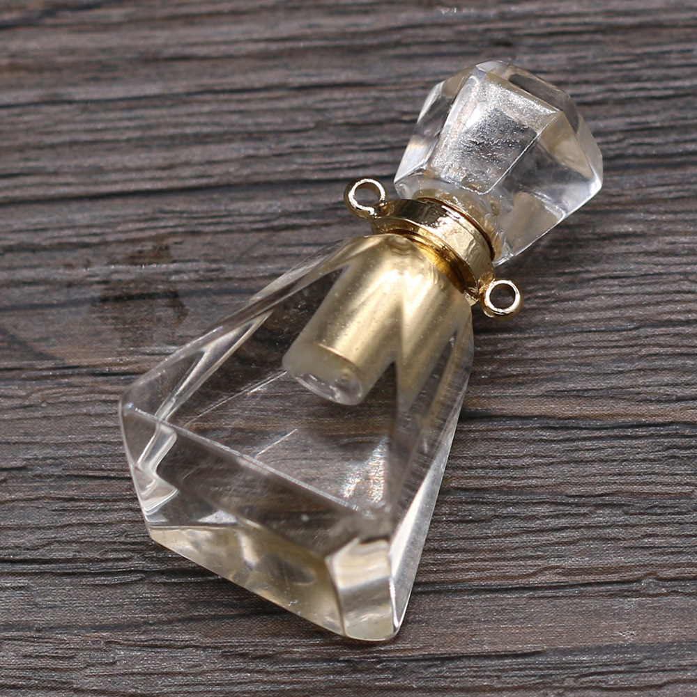 Exquisite natural semi-precious stone perfume bottles, white crystal, various shapes, DIY accessories, fashionable and exquisite wholesale production pic 86