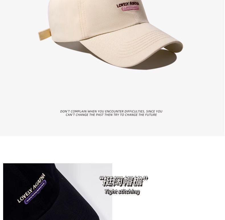 品牌【森多娜】休闲帽 通勤款 新款ins粉色棒球帽子女春夏天韩版时尚百搭字母学生鸭舌帽批发详情4