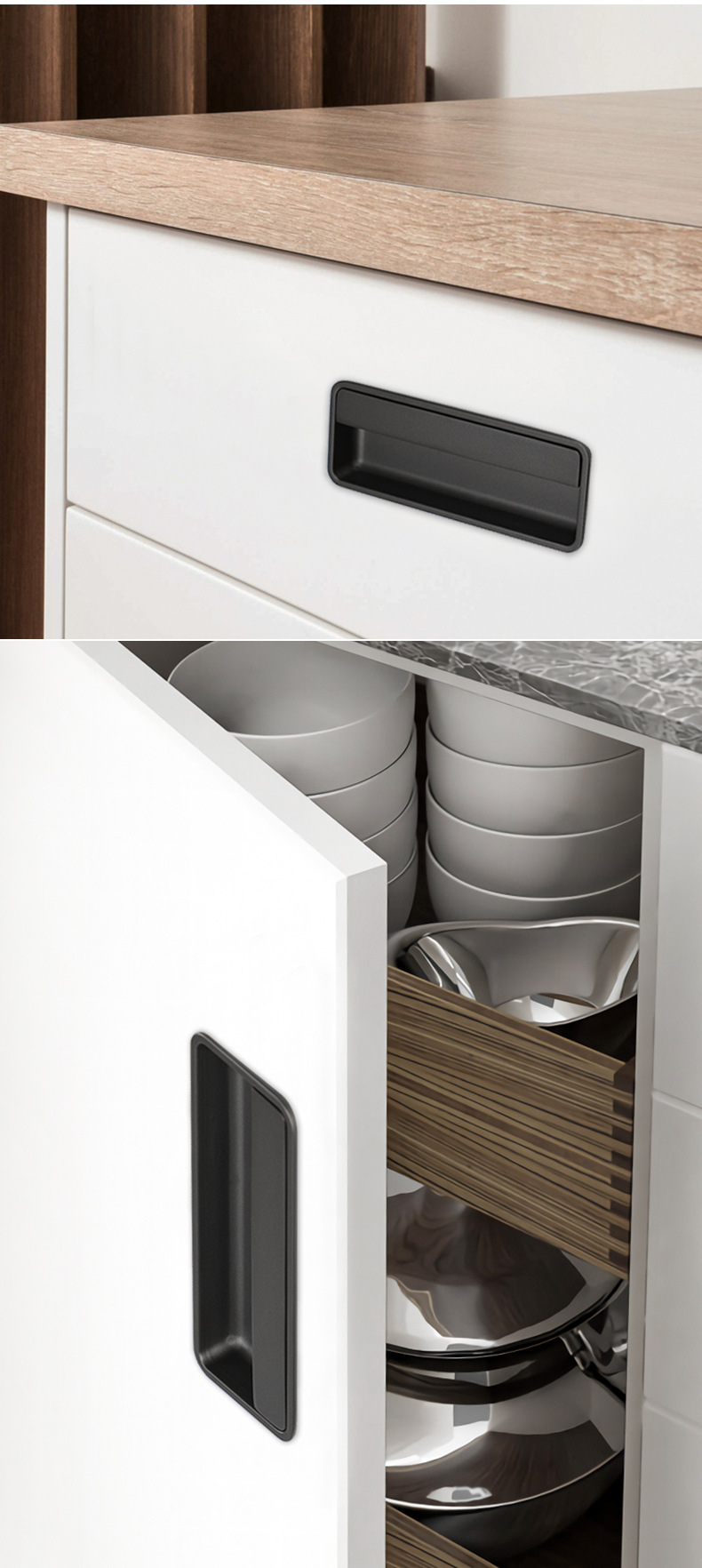 黑色隐形拉手嵌入式暗装柜门衣柜抽屉金色现代简约谷仓移门把手详情9