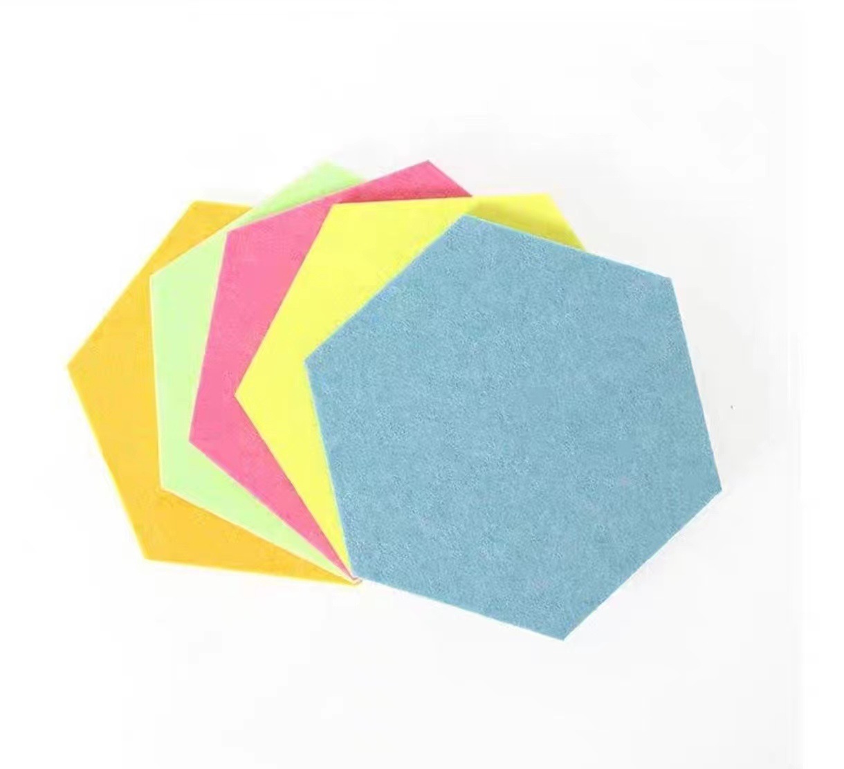 跨境六边形毛毡板自粘墙贴墙面装饰带背胶安装方便创意拼贴详情2