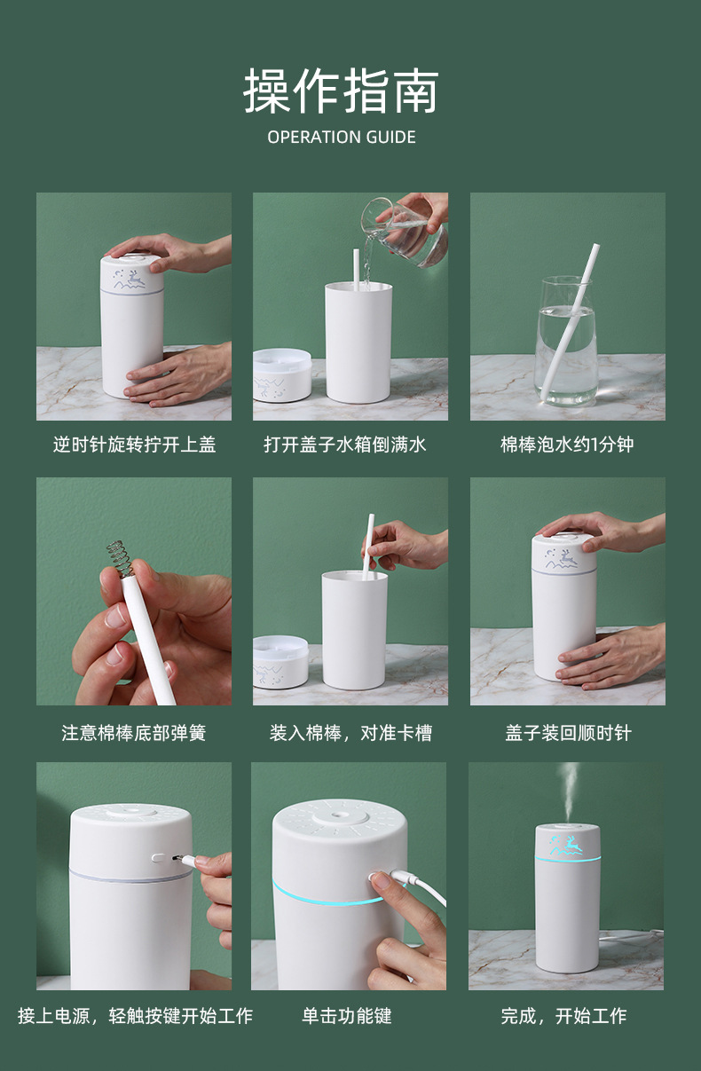New type of humidifier, home and office silent USB air humidifier, fog volume water replenishment spray machine, factory direct sales M142 pic 18