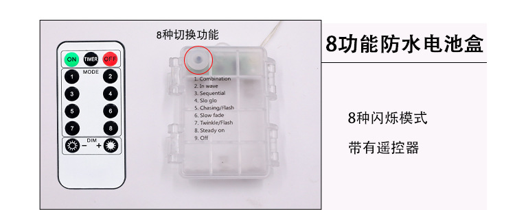 厂家LED照片墙装饰彩灯星星爱心夹子串灯USB遥控款照片夹子灯串详情19