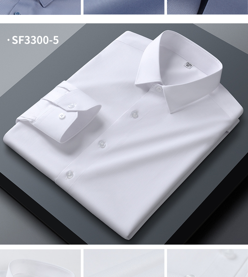 【三防黑科技】衬衫男长袖商务正装工装职业装免烫抗皱功能性衬衣 pic 15
