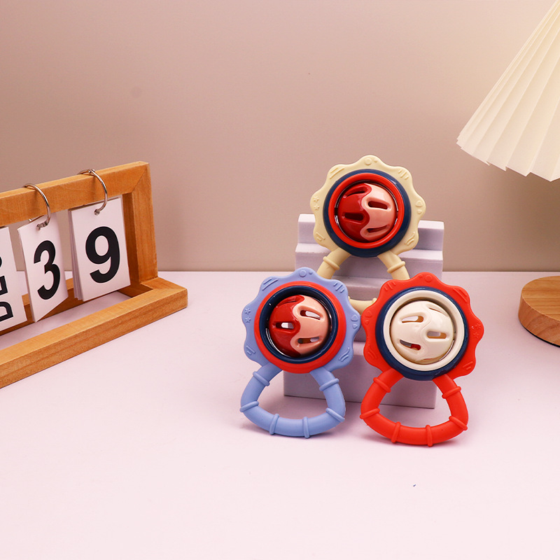 婴儿摇铃硅胶牙胶磨牙啃咬0-12个月宝宝早教抓握玩具趣玩磨牙棒详情3