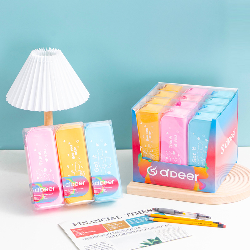 Student cartoon silicone pen case, Korean-style pencil case, cute student stationery bag pic 3