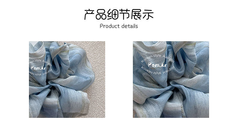 新款韩系简约大肠发圈少女布艺丸子头马尾头绳甜美印花布艺头绳女详情4