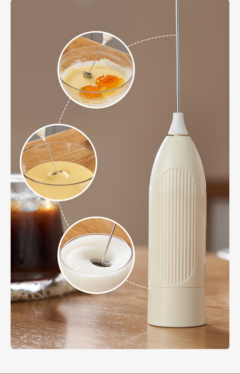 新品奶泡器四百次高速打蛋器长续航mini跨境批发家用电器厨房电器电动调奶器详情19