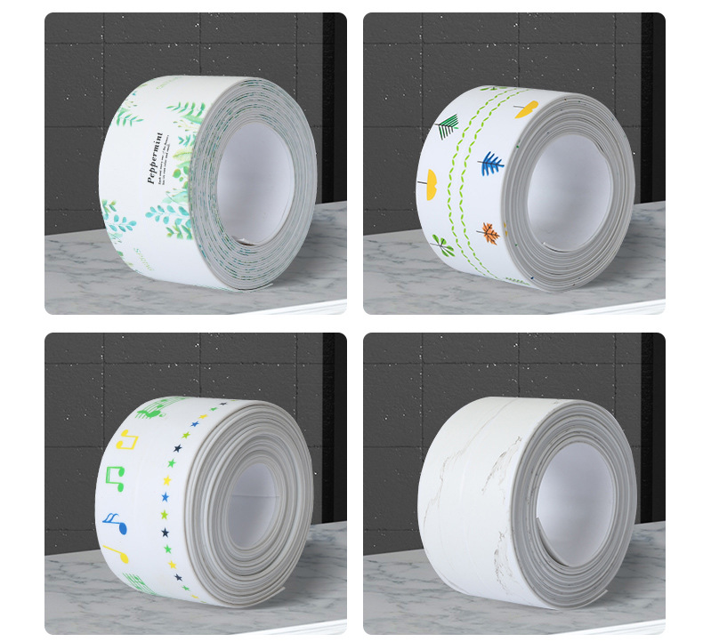 自粘式美缝贴厨房水槽挡水条厨卫防水胶带卫生间防霉美缝贴马桶贴详情23