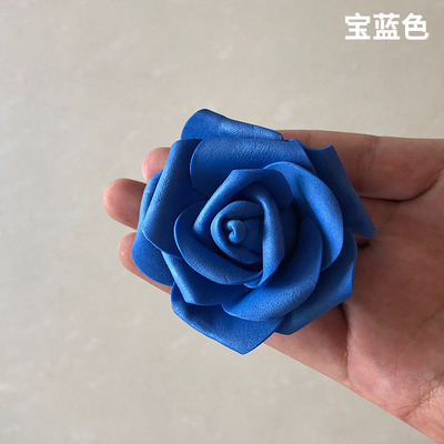 跨境7cmpe仿真玫瑰花头七夕情人节泡沫花手工材料婚庆花球灯饰详情12