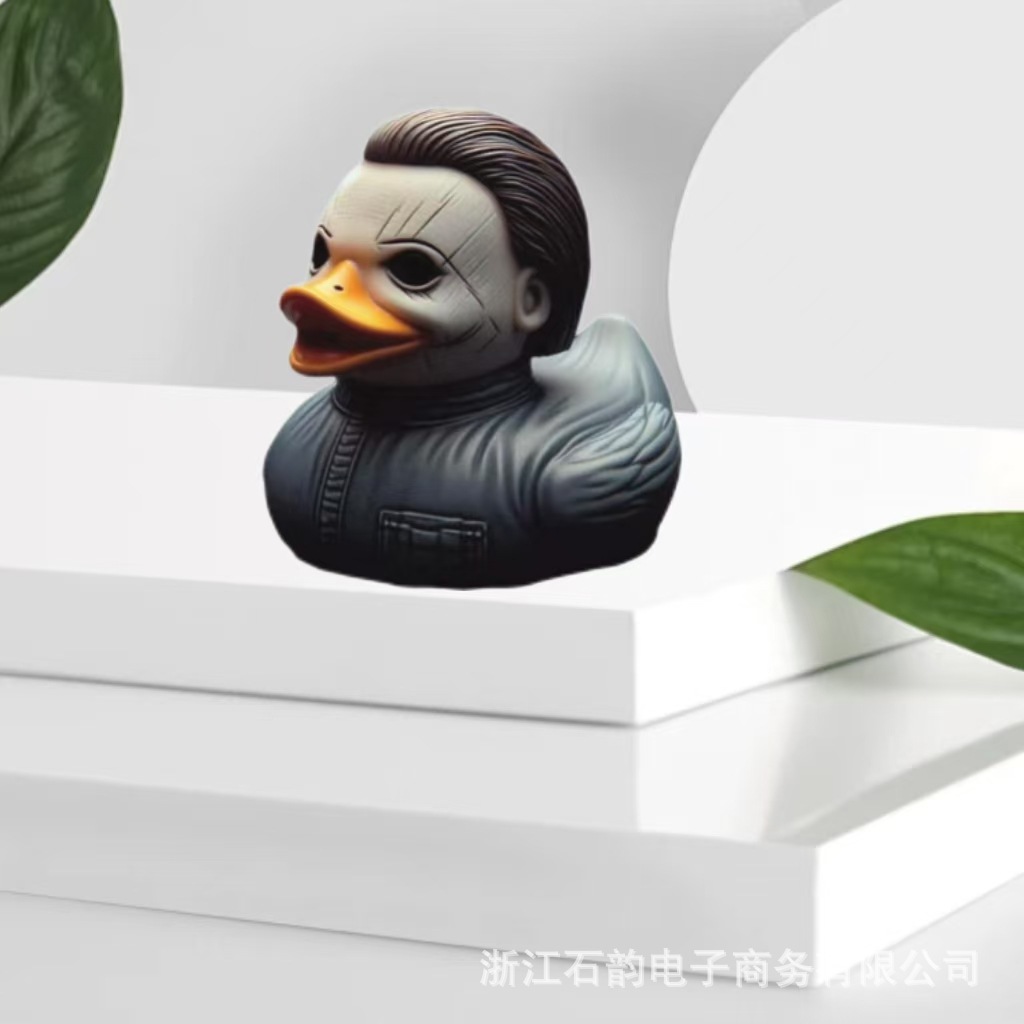 跨境新品厂家直销恐怖电影鸭子雕像万圣节礼物摆件超级有趣礼物详情8