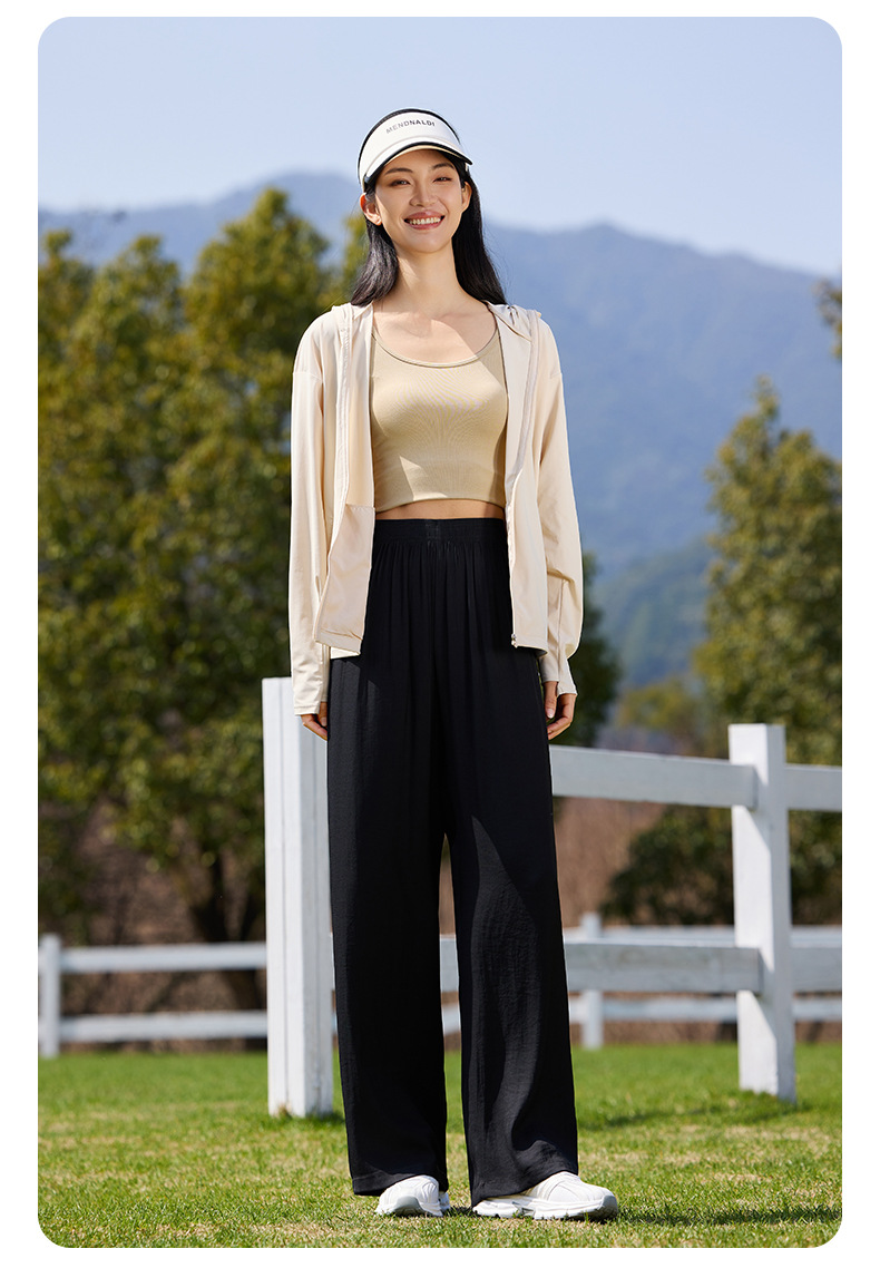 81061# Summer New UPF50+ Sun Protection Chiffon Pants are light, breathable, cool, soft and sun protection wide-leg pants for women pic 15