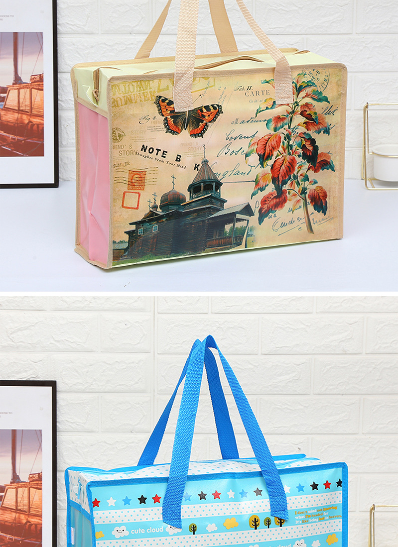 源头工厂批发手提购物袋无纺布袋收纳袋旅行行李袋衣物打包袋大容量防水承重旅游出行携带方便详情15