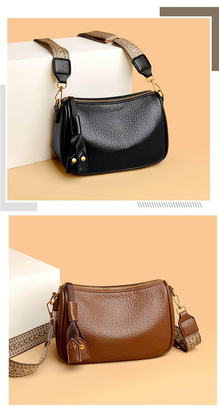 科彼袋鼠女士包包单肩腋下包宽肩带复古斜挎包高级感女包新款潮流详情9