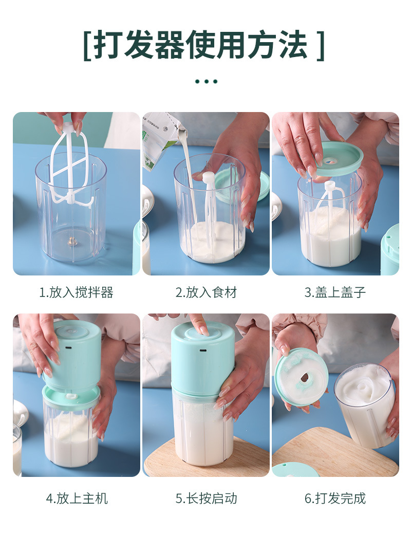 Cross-border electric multi-functional meat grinder, household and commercial food processor, kitchen egg beater, blender, complementary food machine, charging pic 18