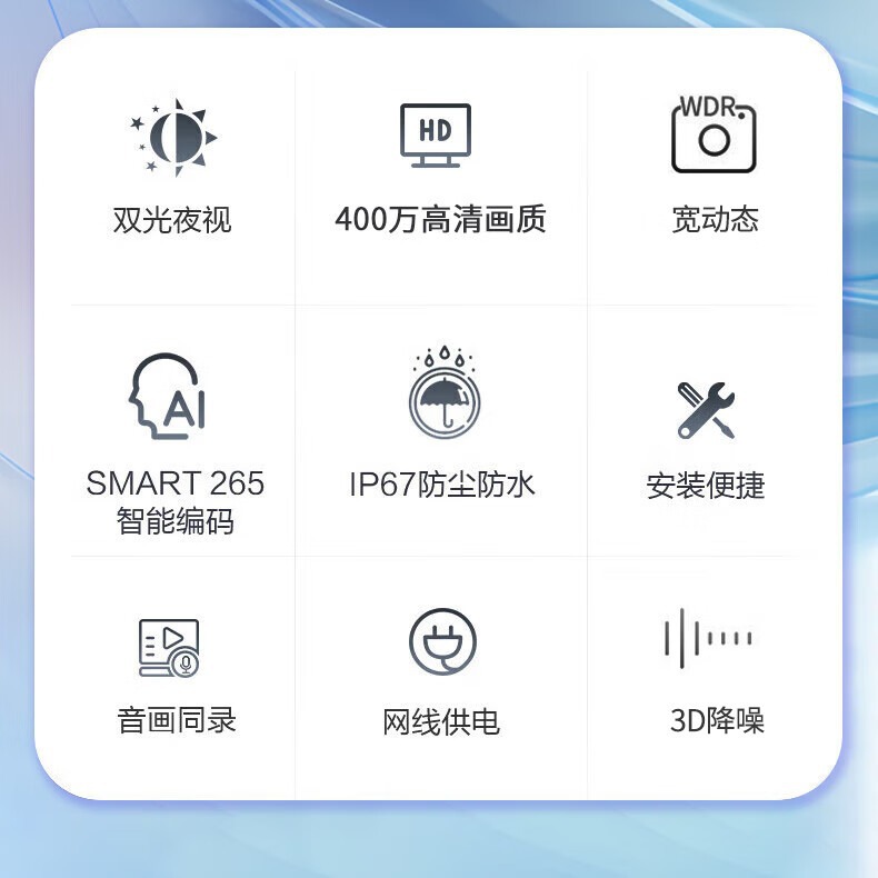 大华400万/200万室内网络摄像机智能双光夜视高清HDW6433Z-A-IL详情2