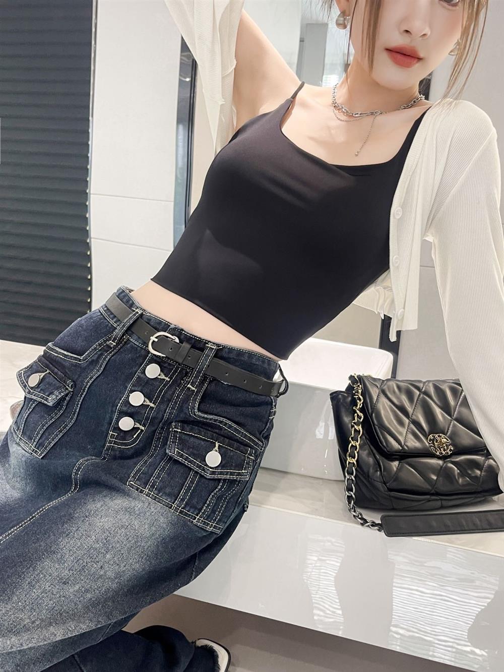 爆款性感纯棉吊带背心女肩带可调节固定杯垫内搭外穿显瘦打底上衣详情21