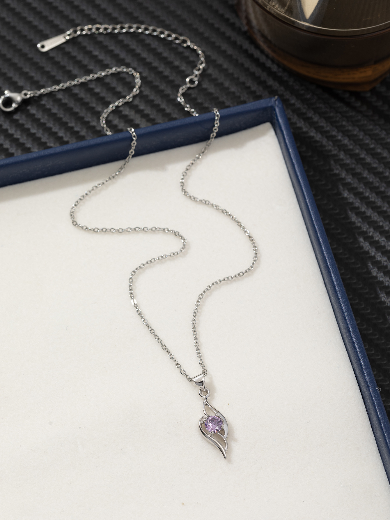 跨境合金锆石爱心花朵海豚简约百搭高级感吊坠项链锁骨链女批发潮详情16