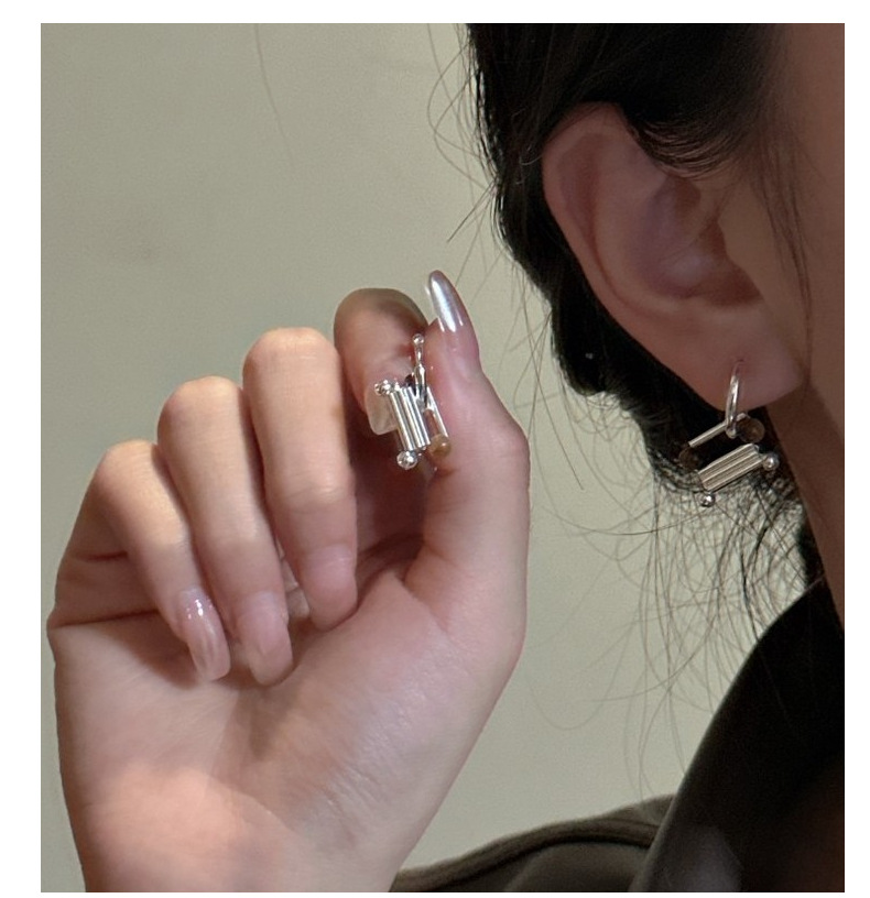 S925纯银韩版小众设计感原创设计感耳环韩系时尚简约个性耳饰品详情17