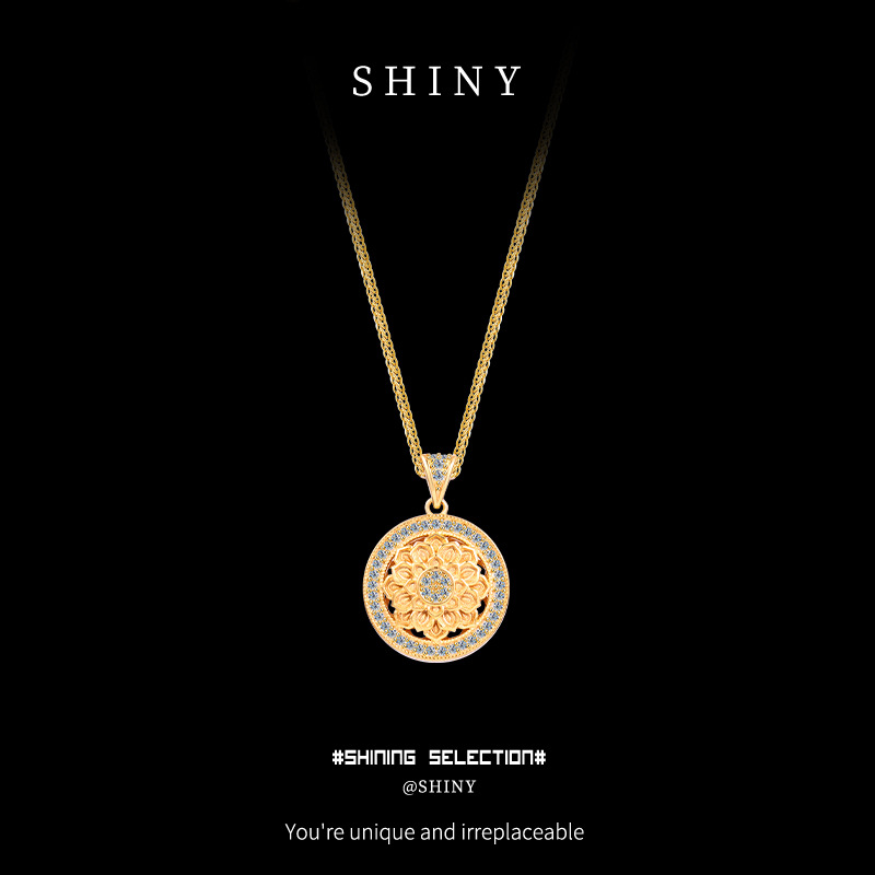 This is a new Chinese-style pearl collarbone chain for women, featuring exquisite gold plating and full diamonds. It is fashionable, versatile and elegant pic 6