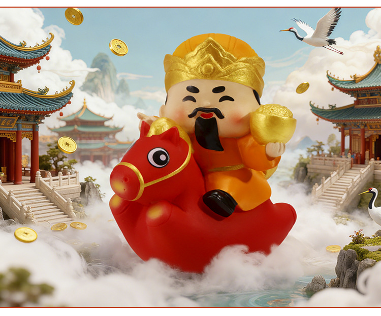 马上有财神盲盒 办公室桌面装饰创意摆件卡通萌趣树脂工艺品盲盒详情15