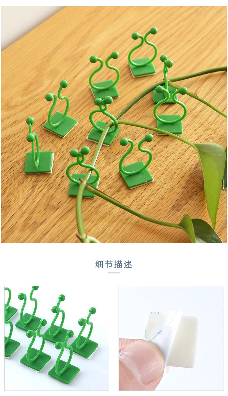 绿萝固定器藤蔓植物绿植墙上攀爬器挂钩电线固定扣爬藤造型固定夹详情9