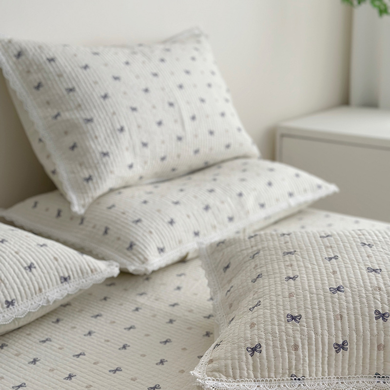 Lisa series, a three-piece set of all-cotton high-temperature sand-washed cotton bed cover, is skin-friendly, breathable and suitable for all seasons pic 75