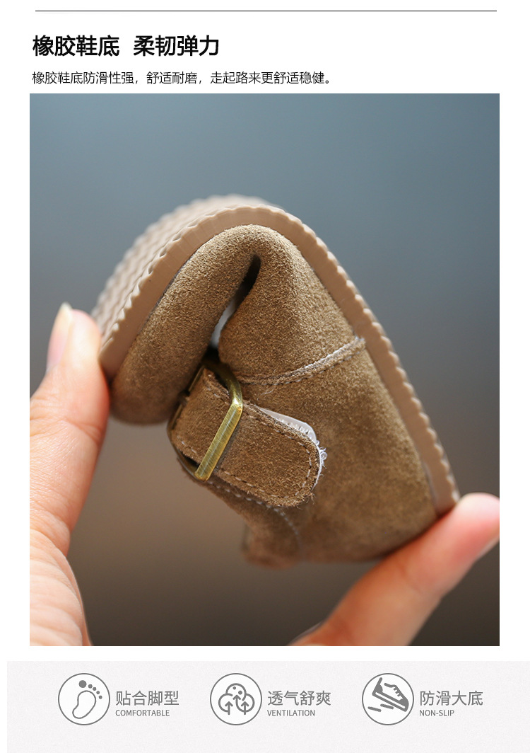 女童单鞋秋季新款儿童勃肯鞋软底婴儿学步鞋女宝宝豆豆鞋小童鞋子详情9