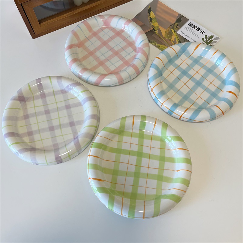 Internet-famous dudu plate, ceramic plate, home high-end dining plate, Ins-style cake and dessert plate, afternoon tea Western dining plate pic 3
