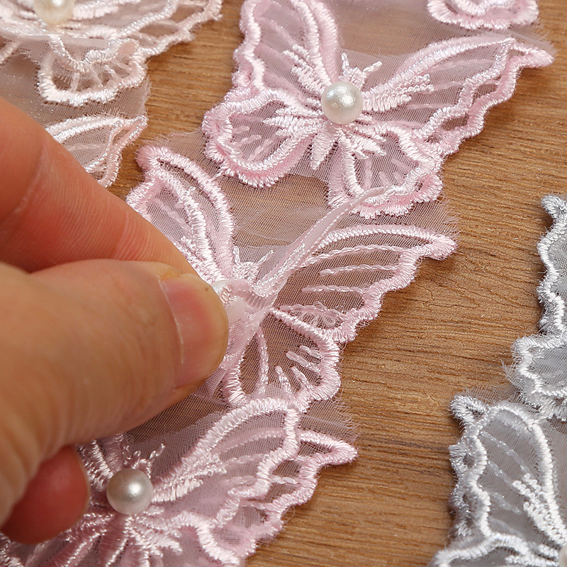 New product: 3.5x4.8CM multi-color three-dimensional double-layer butterfly polyester water-soluble lace DIY accessory decorative lace pic 19