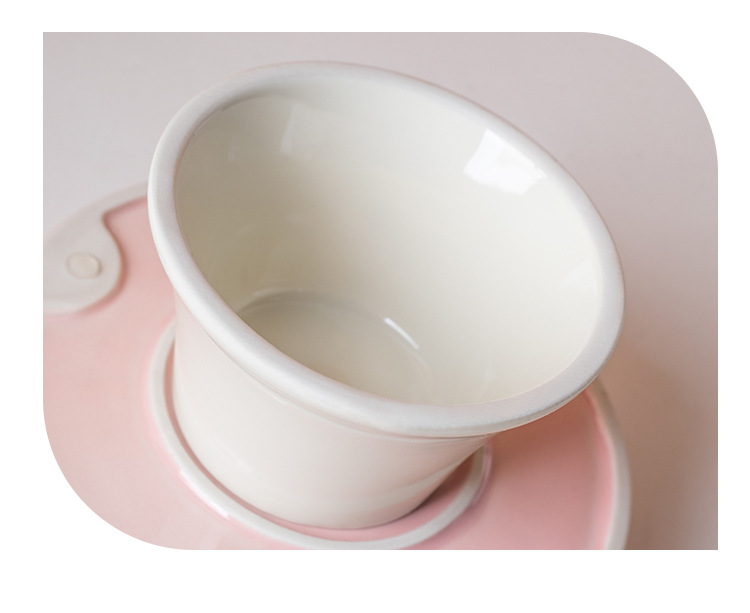 Ceramic slow food bowl, high-legged cat bowl, neck guard that is not easy to tip over, dog choke prevention bowl, pet bowl, cross-border cat food slow food basin pic 14