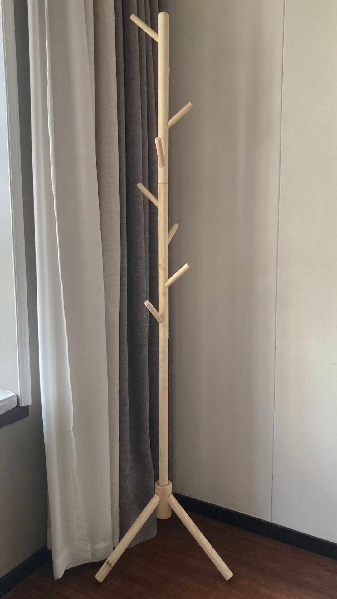 实木衣架落地卧室挂衣架挂衣杆客厅立式挂衣服的架子挂包架衣帽架详情14