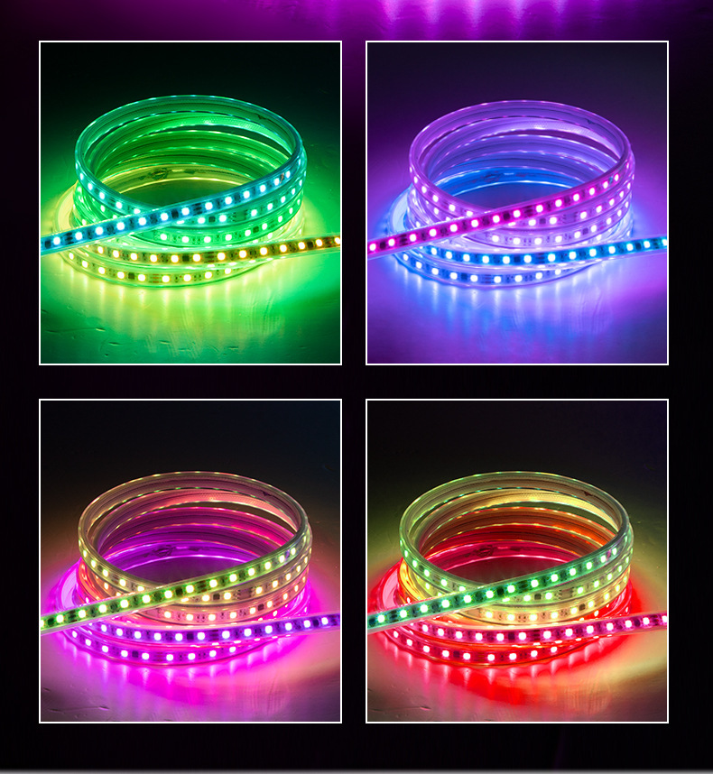 المصابيح الوهمية العابرة للحدود من طراز RGB ذات مزود بإضاءة فائقة 5050 من مصابيح الهواء الطلق المضادة للمياه pic 7