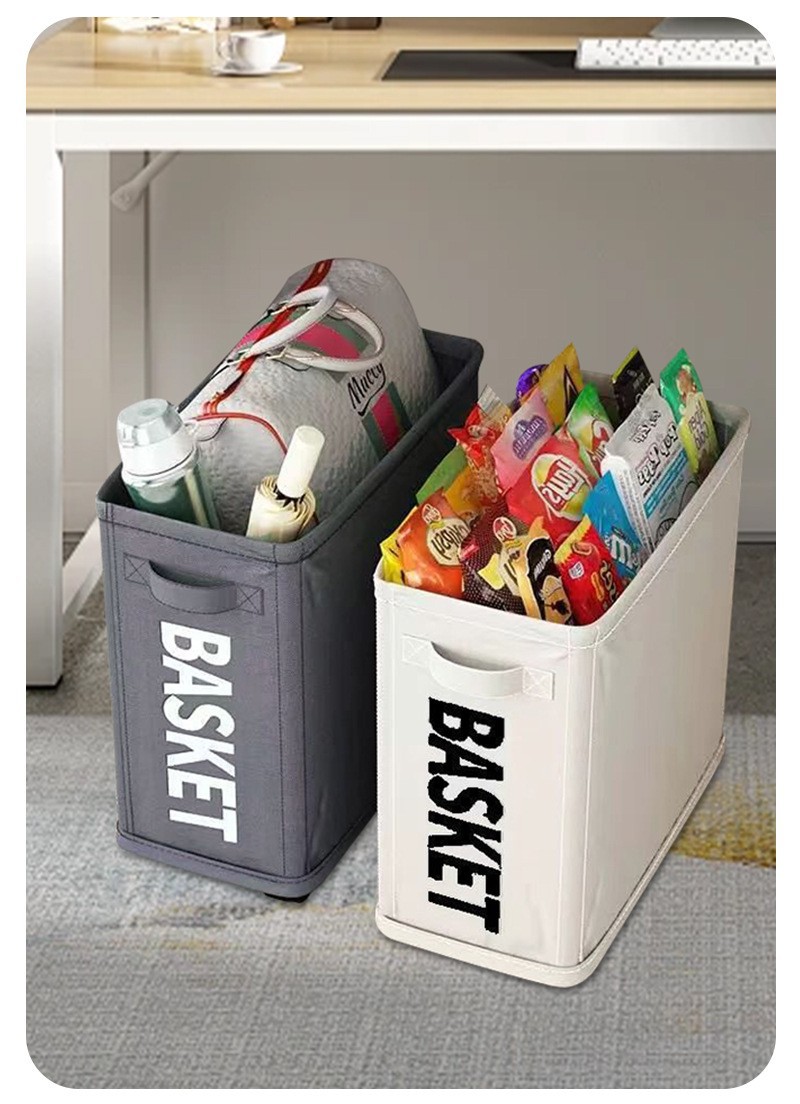 办公室好物桌下收纳书包置物架带滑轮可折叠宿舍零食工位放包神器详情5