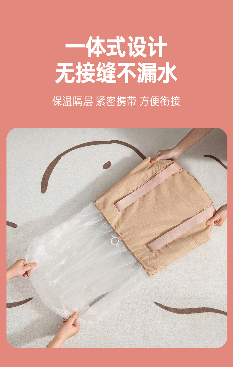 智能数控款足浴袋折叠洗漱包干湿分离收纳包透明挂袋详情13